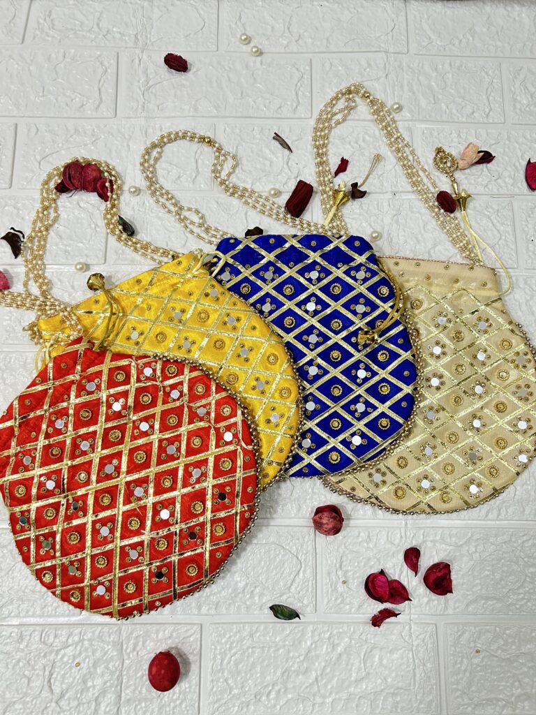 Mirror Work Potli Bags