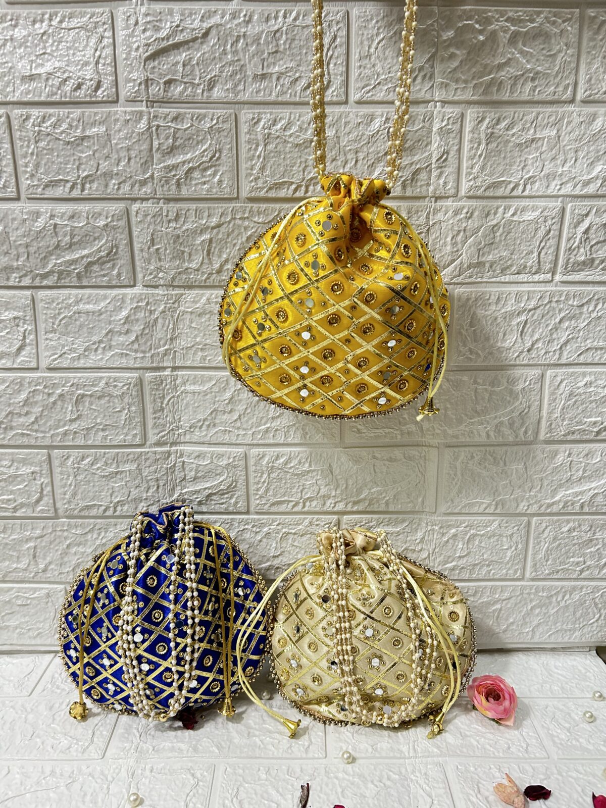 Mirror Work Potli Bags