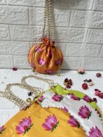 Gifting Bags Lotus Pichwai Potli