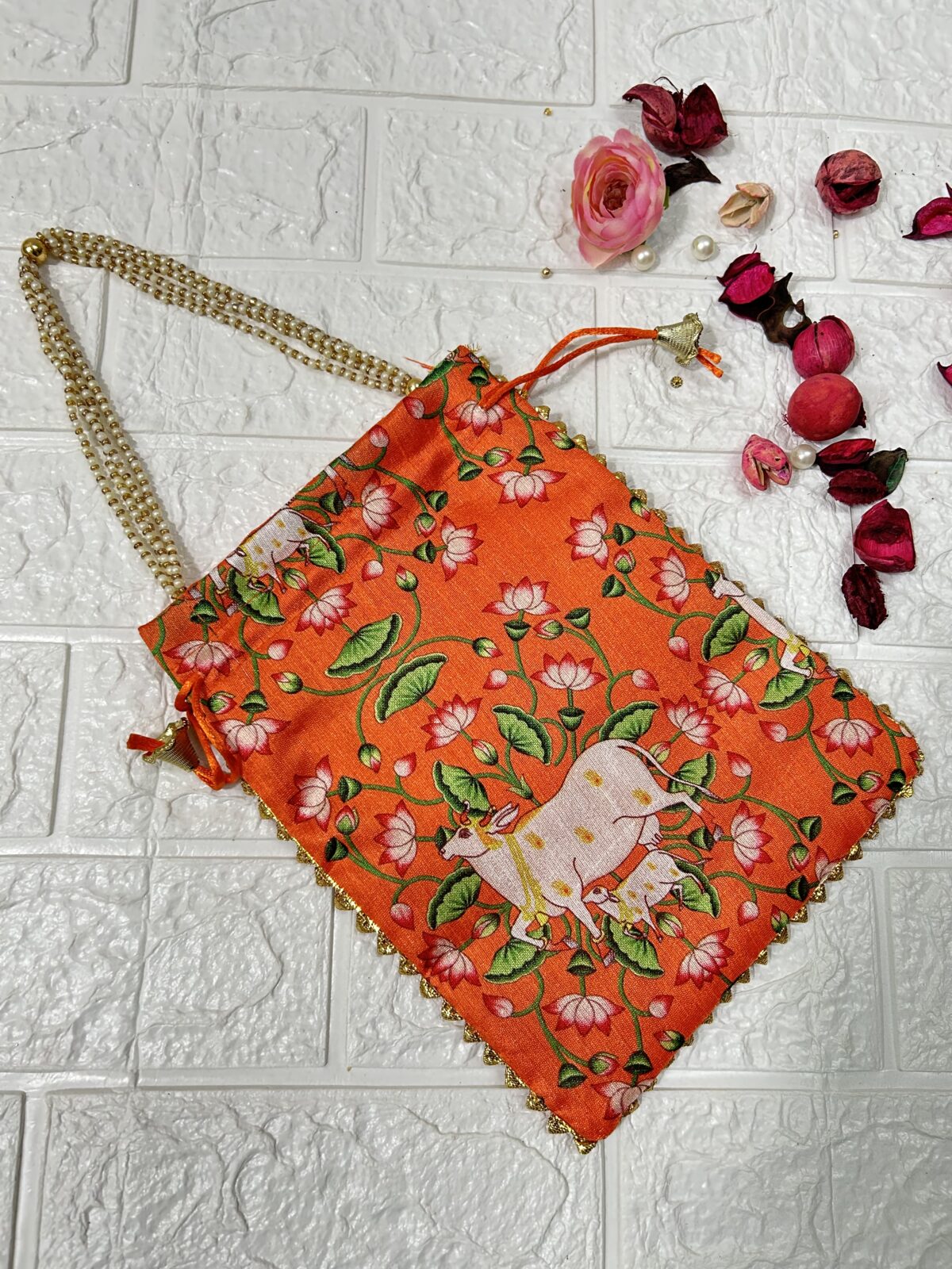 Cow Print Potli For Return Gifts