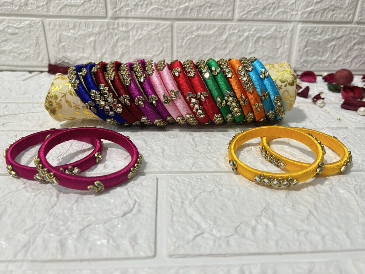 Silk Thread Bangles Mehendi Gifts