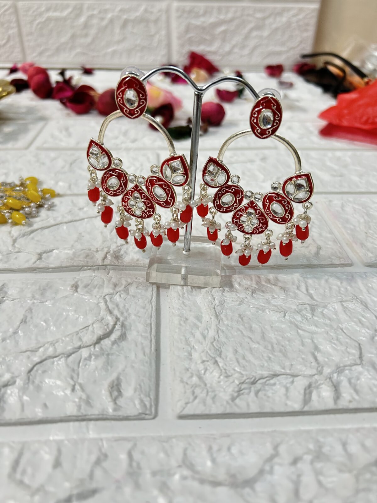 Dangle Meenakari Earrings Mehndi Sangeet Party Gifts