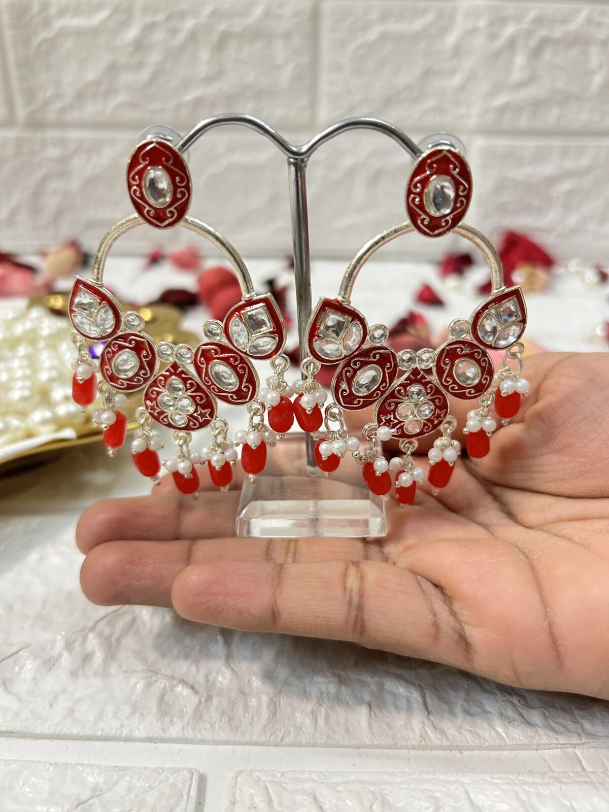 Dangle Meenakari Earrings Mehndi Sangeet Party Gifts