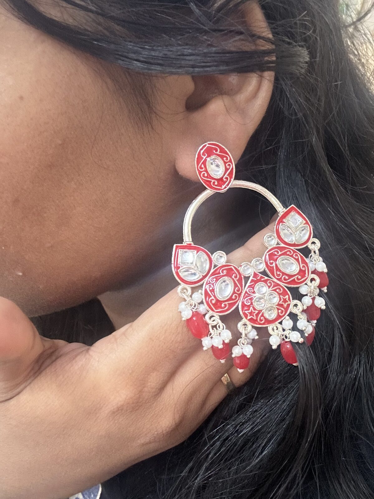 Dangle Meenakari Earrings Mehndi Sangeet Party Gifts
