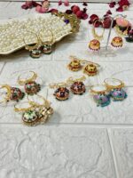 Meenakari Hoop Earrings For Return Gifts, Sangeet Gifts