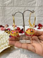 Meenakari Hoop Earrings For Return Gifts