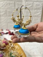 Silk Thread Hoop Earrings Mehendi Sangeet Return Gifts