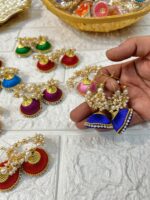 Silk Thread Hoop Earrings Mehendi Sangeet Return Gifts