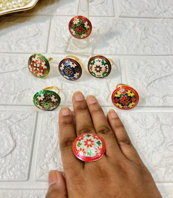 Meenakari Rings Mehndi Sangeet Party Return Gifts