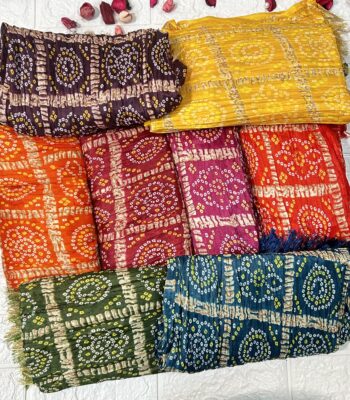 Bandhani Dupatta Return Gifts, Mehndi Gifts, Women's Party Gifts
