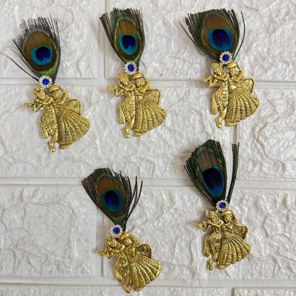 Radhe Krishna Brooch Baraat Swagat Gifts, Puja Gifts