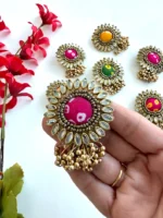 Bandhani Brooch Wedding GIfts Baraat Swagat Gifts