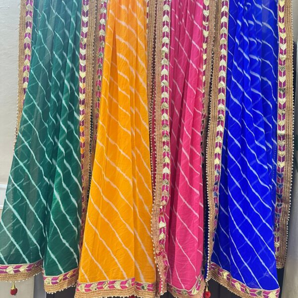 Leheriya Gota Patti Dupatta Wedding Gifts Mehndi Haldi Return Gifts For Guests