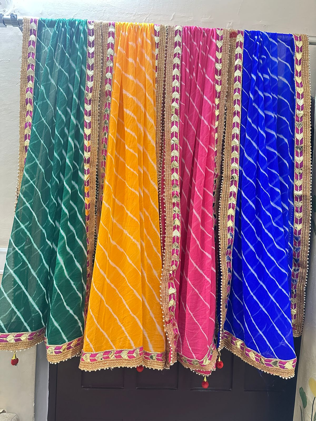 Leheriya Gota Patti Dupatta Wedding Gifts Mehndi Haldi Return Gifts For Guests