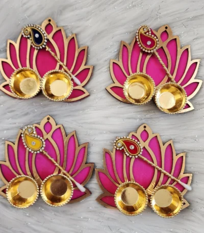 Haldi Kumkum Platter Puja Gifts, Pooja Gifts, Return Gifts