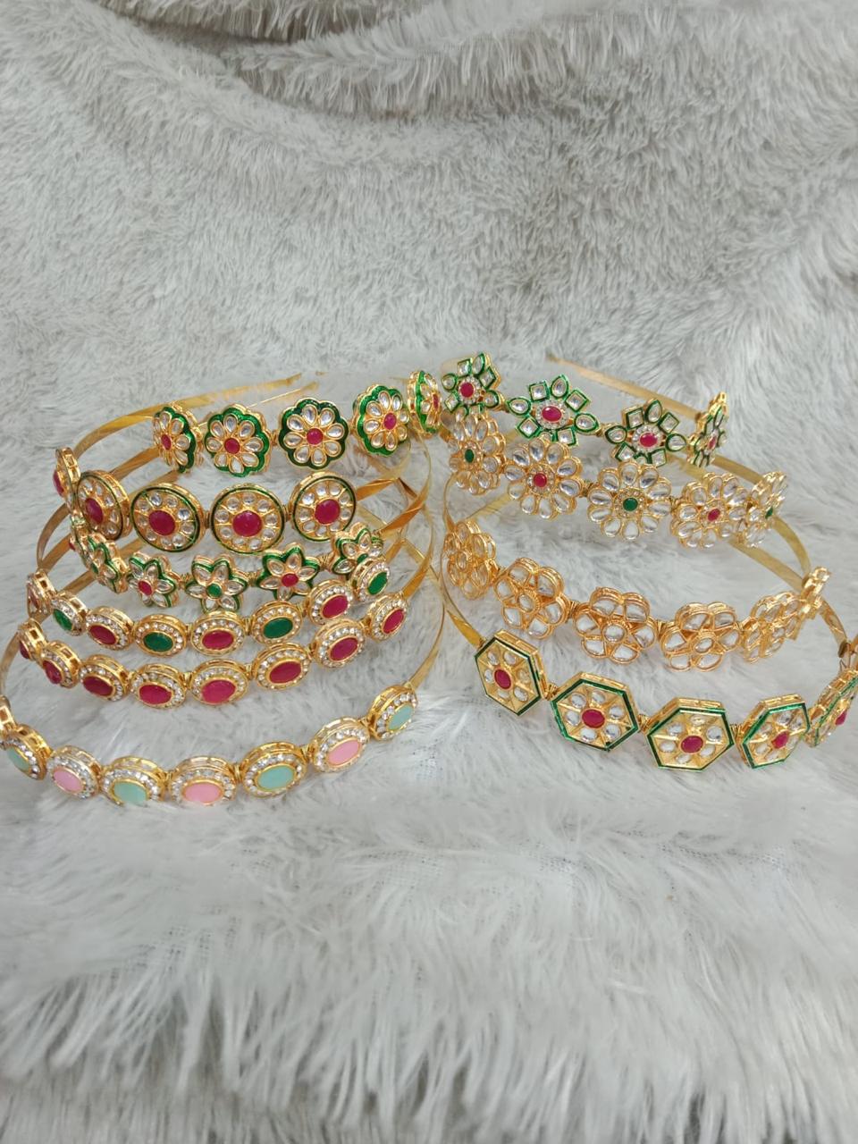 Kundan Hairbands Mehendi Sangeet Gifts For Guests