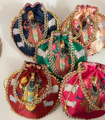 Shreenath Ji Pichwai Potli Bags