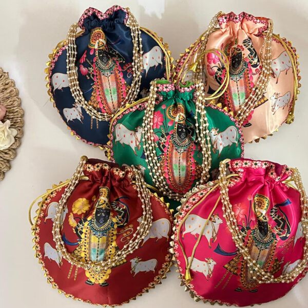 Shreenath Ji Pichwai Potli Bags